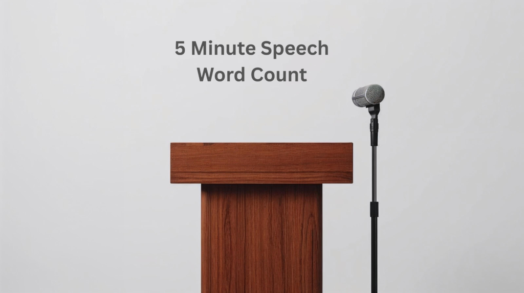 how many words is a 5 minute speech