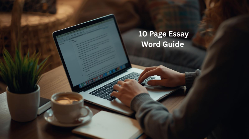 Student writing a 10 page essay