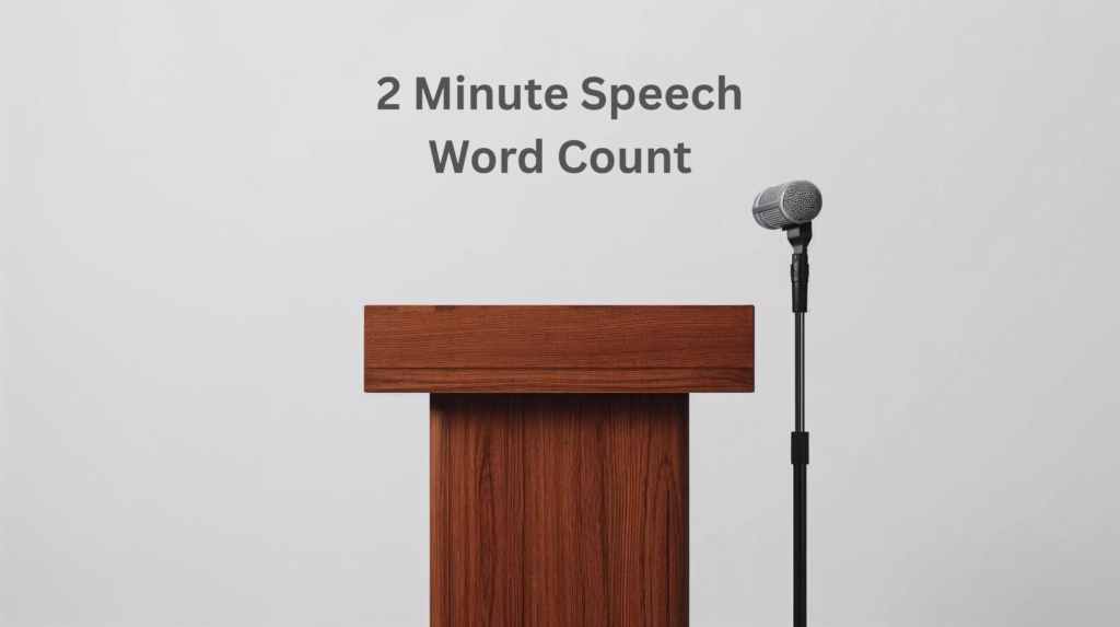 how many words is a 2 minute speech