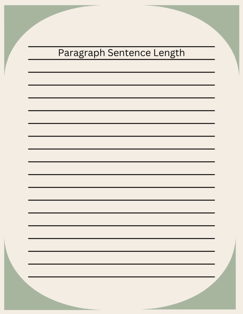 how many sentences are in a paragraph example