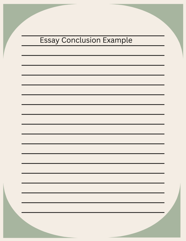 how to write a conclusion for an essay example