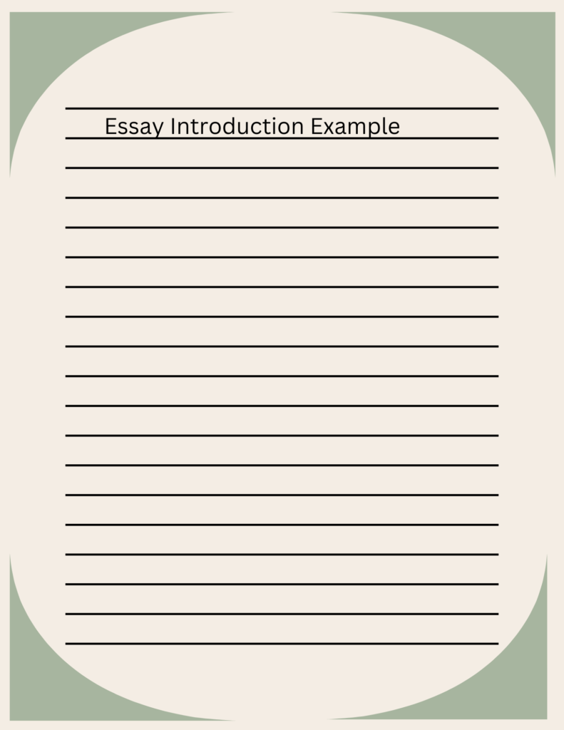 how to write an introduction for an essay example