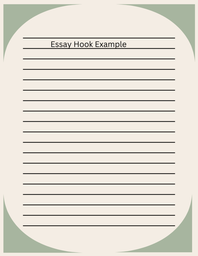 what is a hook in an essay example