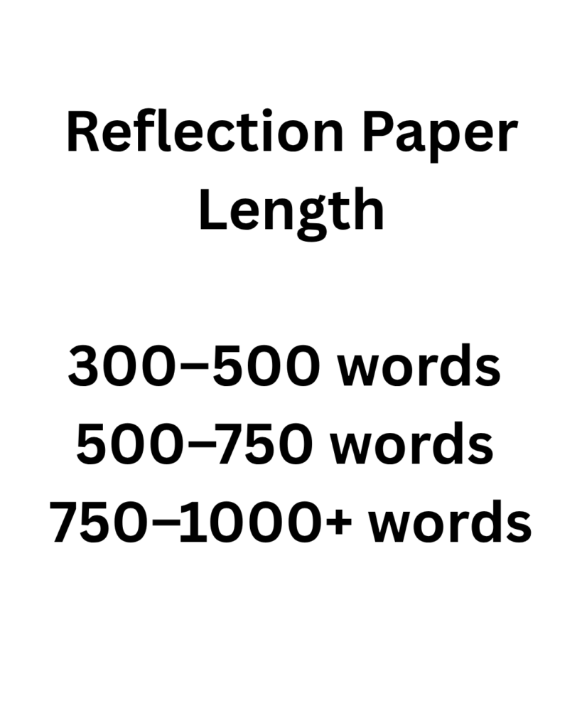 how many words is a reflection paper