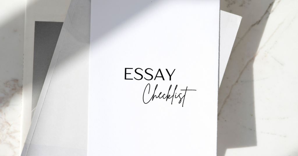 Essay checklist