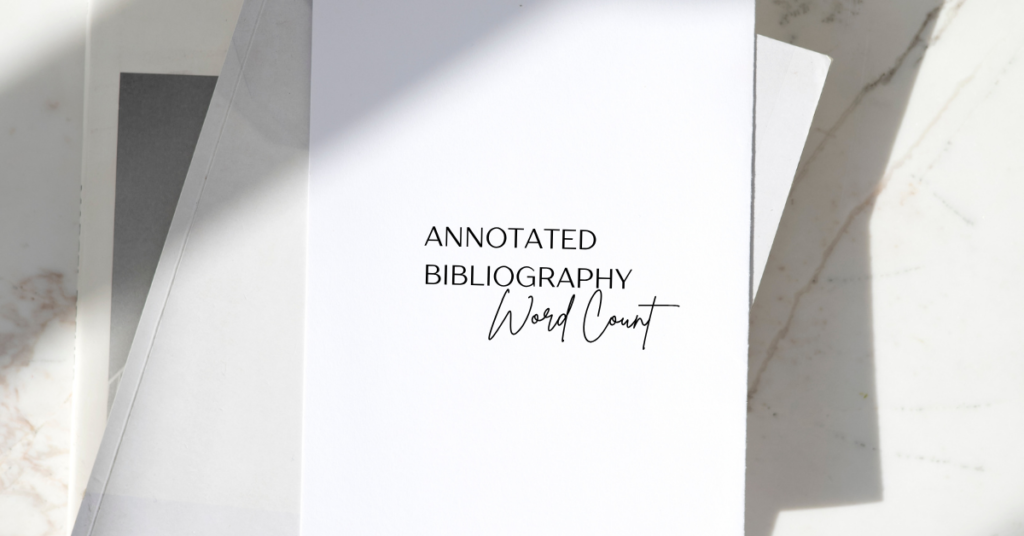how many words is an annotated bibliography